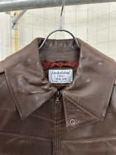 Load image into Gallery viewer, 1980s Claude Montana Leather Flight Jacket with Epaulets - Size L