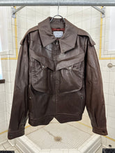 Load image into Gallery viewer, 1980s Claude Montana Leather Flight Jacket with Epaulets - Size L