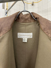 Load image into Gallery viewer, 1980s Claude Montana Khaki Trench Coat with Leather Detailing - Size S