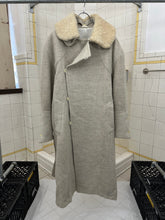 Load image into Gallery viewer, 1980s Claude Montana Heavy Wool Trench Coat with Removable Shearling Collar - Size L