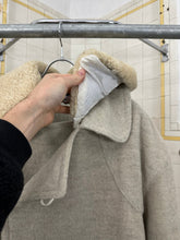 Load image into Gallery viewer, 1980s Claude Montana Heavy Wool Trench Coat with Removable Shearling Collar - Size L