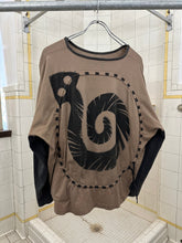 Load image into Gallery viewer, ss1986 Issey Miyake Wide Snake Print Tee with Drawcord Detail - Size M