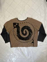 Load image into Gallery viewer, ss1986 Issey Miyake Wide Snake Print Tee with Drawcord Detail - Size M