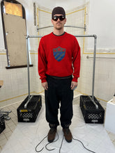 Load image into Gallery viewer, aw1982 Claude Montana Red Sweater with Leather Emblem - Size M