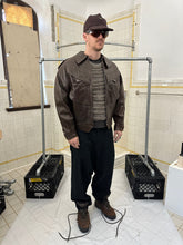 Load image into Gallery viewer, 1980s Claude Montana Leather Flight Jacket with Epaulets - Size L