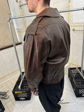 Load image into Gallery viewer, 1980s Claude Montana Leather Flight Jacket with Epaulets - Size L