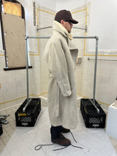 Load image into Gallery viewer, 1980s Claude Montana Heavy Wool Trench Coat with Removable Shearling Collar - Size L