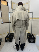 Load image into Gallery viewer, 1980s Claude Montana Heavy Wool Trench Coat with Removable Shearling Collar - Size L