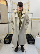 Load image into Gallery viewer, 1980s Claude Montana Heavy Wool Trench Coat with Removable Shearling Collar - Size L