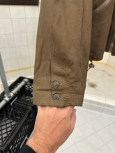 Load image into Gallery viewer, 1980s Vintage Italian Designer Brown Leather Jacket with Shoulderpads - Size L