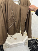Load image into Gallery viewer, 1980s Vintage Italian Designer Brown Leather Jacket with Shoulderpads - Size L