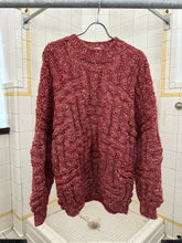 Load image into Gallery viewer, 1980s Vintage Italian Designer Thread Wrapped Yarn Knit Sweater in Red - Size L