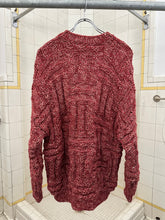 Load image into Gallery viewer, 1980s Vintage Italian Designer Thread Wrapped Yarn Knit Sweater in Red - Size L