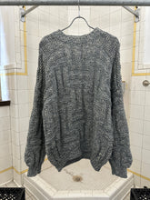 Load image into Gallery viewer, 1980s Vintage Italian Designer Thread Wrapped Yarn Knit Sweater in Blue - Size L