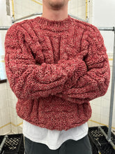 Load image into Gallery viewer, 1980s Vintage Italian Designer Thread Wrapped Yarn Knit Sweater in Red - Size L