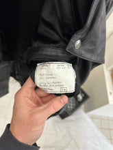 Load image into Gallery viewer, 1980s Claude Montana Leather Jacket with Back Emblem and Shoulderpads - Size XL