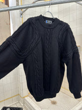 Load image into Gallery viewer, 1980s Claude Montana Black Braided Knit Sweater - Size XL