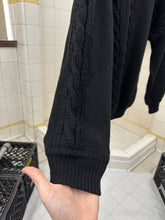 Load image into Gallery viewer, 1980s Claude Montana Black Braided Knit Sweater - Size XL