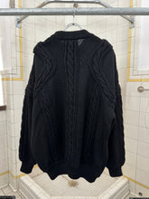 Load image into Gallery viewer, 1980s Claude Montana Black Braided Knit Sweater - Size XL