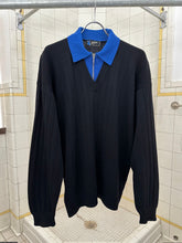 Load image into Gallery viewer, 1980s Claude Montana Knit Quarterzip with Contrast Collar - Size M