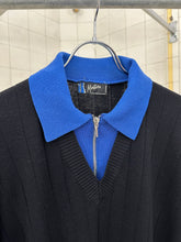 Load image into Gallery viewer, 1980s Claude Montana Knit Quarterzip with Contrast Collar - Size M