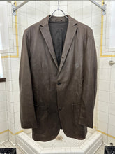 Load image into Gallery viewer, 2000s Burberry Prorsum Brown Leather Blazer - Size L
