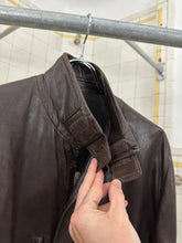 Load image into Gallery viewer, 2000s Burberry Prorsum x Roberto Menichetti Leather Jacket with Articulated Sleeves and Interior Belt - Size XL