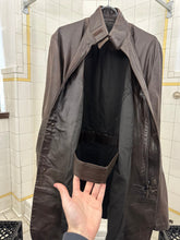 Load image into Gallery viewer, 2000s Burberry Prorsum x Roberto Menichetti Leather Jacket with Articulated Sleeves and Interior Belt - Size XL