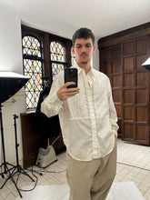 Load image into Gallery viewer, 1980s Parachute Pleated Quilted Button Up Shirt - Size M