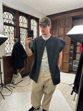 Load image into Gallery viewer, 1980s Parachute Oversized Wool Vest with Leather Detailing - Size OS