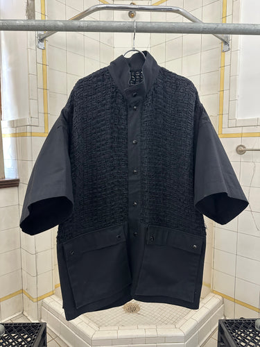 1970s Vintage French Designer Woven Fabric Oversized Shirt - Size L