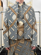 Load image into Gallery viewer, ss2001 Burberry Prorsum Modern Plaid Moto Jacket with Leather Detailing - Size L