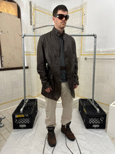 Load image into Gallery viewer, 2000s Burberry Prorsum x Roberto Menichetti Leather Jacket with Articulated Sleeves and Interior Belt - Size XL
