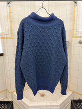 Load image into Gallery viewer, 1980s Issey Miyake Blue Scale Knit Turtleneck Sweater - Size XL