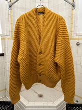Load image into Gallery viewer, aw1991 Issey Miyake Yellow Heavy Gauge Sweater Cardigan - Size L