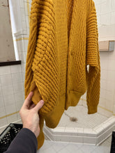 Load image into Gallery viewer, aw1991 Issey Miyake Yellow Heavy Gauge Sweater Cardigan - Size L