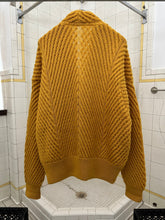 Load image into Gallery viewer, aw1991 Issey Miyake Yellow Heavy Gauge Sweater Cardigan - Size L