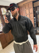 Load image into Gallery viewer, 1980s Claude Montana Futuristic Leather Jacket - Size L