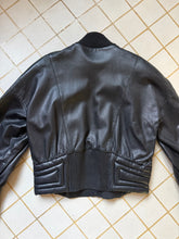 Load image into Gallery viewer, 1980s Claude Montana Futuristic Leather Jacket - Size L
