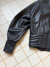Load image into Gallery viewer, 1980s Claude Montana Futuristic Leather Jacket - Size L