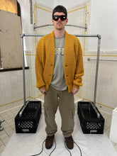 Load image into Gallery viewer, aw1991 Issey Miyake Yellow Heavy Gauge Sweater Cardigan - Size L