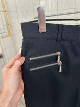 Load image into Gallery viewer, 1980s Claude Montana Black Trousers with Zipper Detailing - Size M