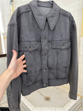 Load image into Gallery viewer, 1980s Claude Montana Grey Stonewashed Denim Trucker Jacket - Size L