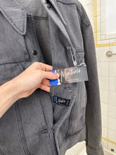 Load image into Gallery viewer, 1980s Claude Montana Grey Stonewashed Denim Trucker Jacket - Size L