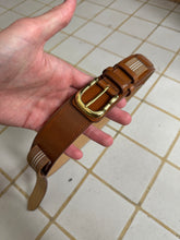 Load image into Gallery viewer, 1980s Tokio Kumagai Leather Belt with Elastic Detail - Size M