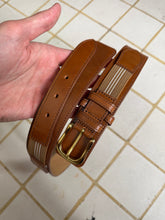 Load image into Gallery viewer, 1980s Tokio Kumagai Leather Belt with Elastic Detail - Size M