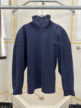 Load image into Gallery viewer, aw1994 Issey Miyake Navy Turtleneck with Quilted Shoulder Panels - Size L