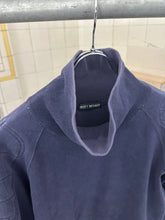 Load image into Gallery viewer, aw1994 Issey Miyake Navy Turtleneck with Quilted Shoulder Panels - Size L