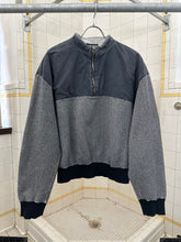 Load image into Gallery viewer, aw1994 Issey Miyake Quarterzip Sweatshirt with Woven and Rib Paneling - Size M