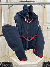 Load image into Gallery viewer, aw1993 Armani Padded Denim Bondage Pillow Neck Jacket with Removable Sleeves - Size M